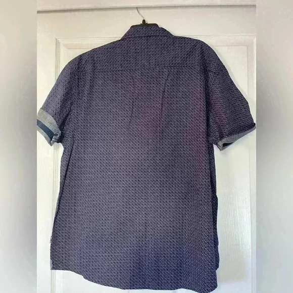 Lions Crest By English Laundry NWT Men’s Button Down Navy Blue Shirt XXL - Picture 3 of 11